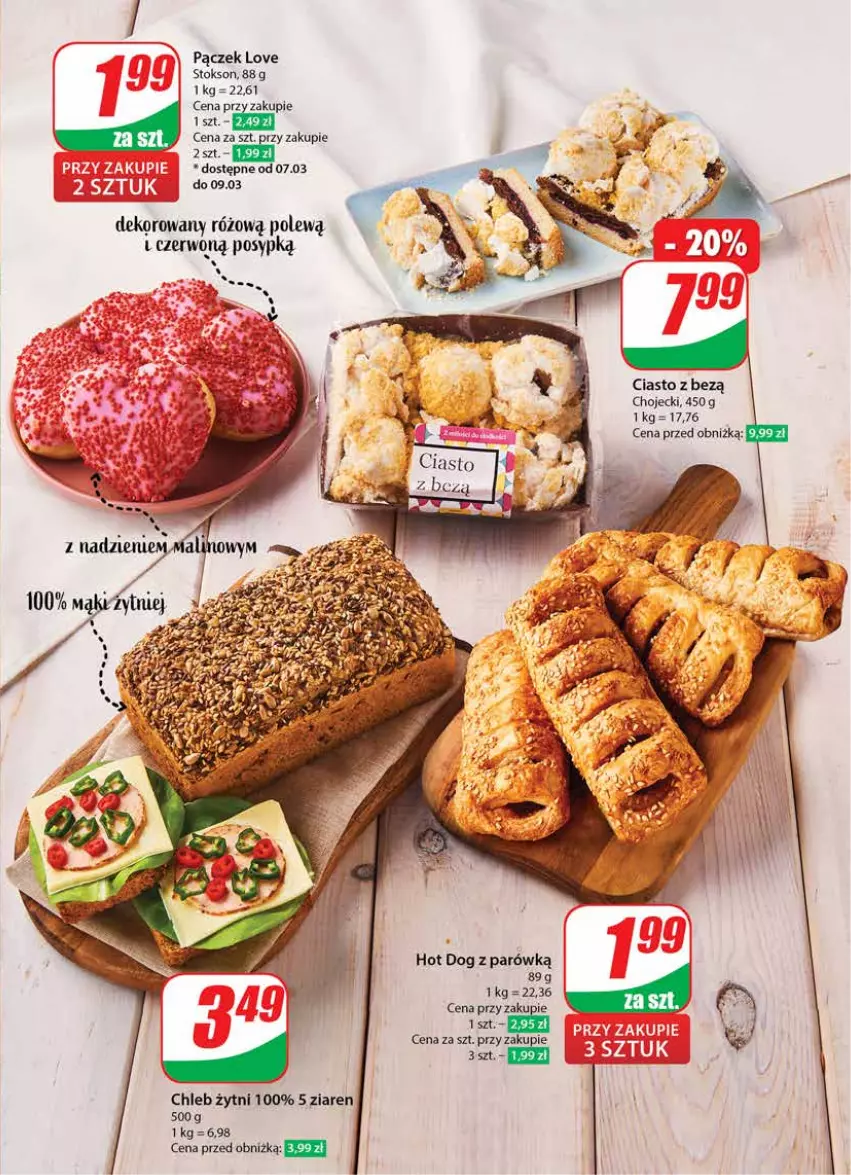 Gazetka promocyjna Dino - Gazetka 010 - ważna 06.03 do 12.03.2024 - strona 33 - produkty: Chleb, Hot dog, Pączek