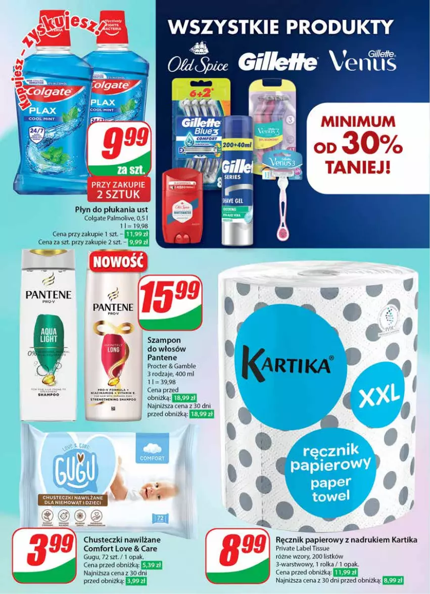 Gazetka promocyjna Dino - Gazetka 010 - ważna 06.03 do 12.03.2024 - strona 54 - produkty: Chusteczki, Colgate, Dzieci, LG, Palmolive, Pantene, Papier, Płyn do płukania, Ręcznik, Szampon