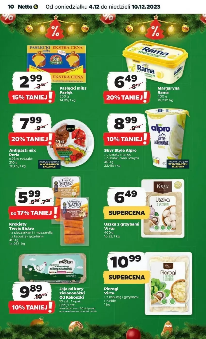 Gazetka promocyjna Netto - ważna 04.12 do 10.12.2023 - strona 2 - produkty: Alpro, Jaja, Kapustą, Kokos, Kosz, Krokiety, LG, Mango, Piec, Pieczarka, Rama