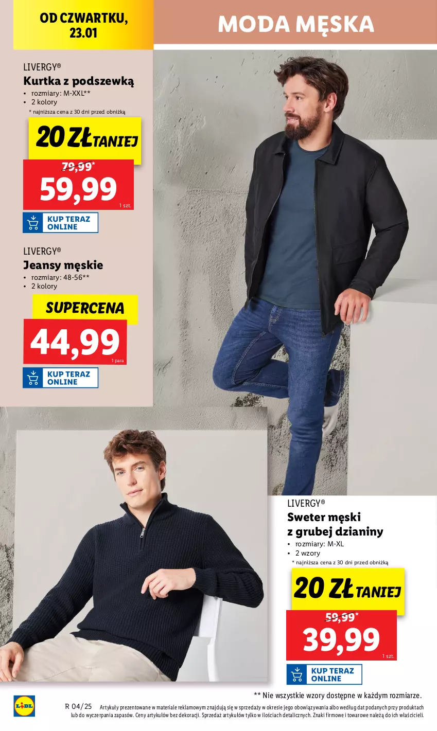 Gazetka promocyjna Lidl - GAZETKA - ważna 23.01 do 26.01.2025 - strona 14 - produkty: Kurtka, Moda, Sweter