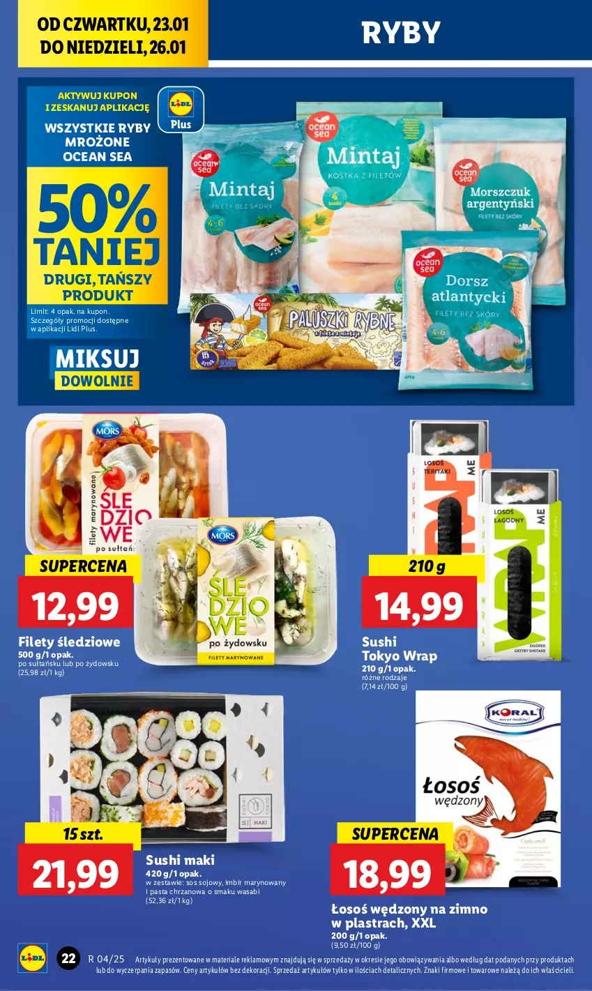 Gazetka promocyjna Lidl - GAZETKA - ważna 23.01 do 26.01.2025 - strona 24 - produkty: Chrzan, Imbir, Sos, Sos sojowy, Sushi, Wasa