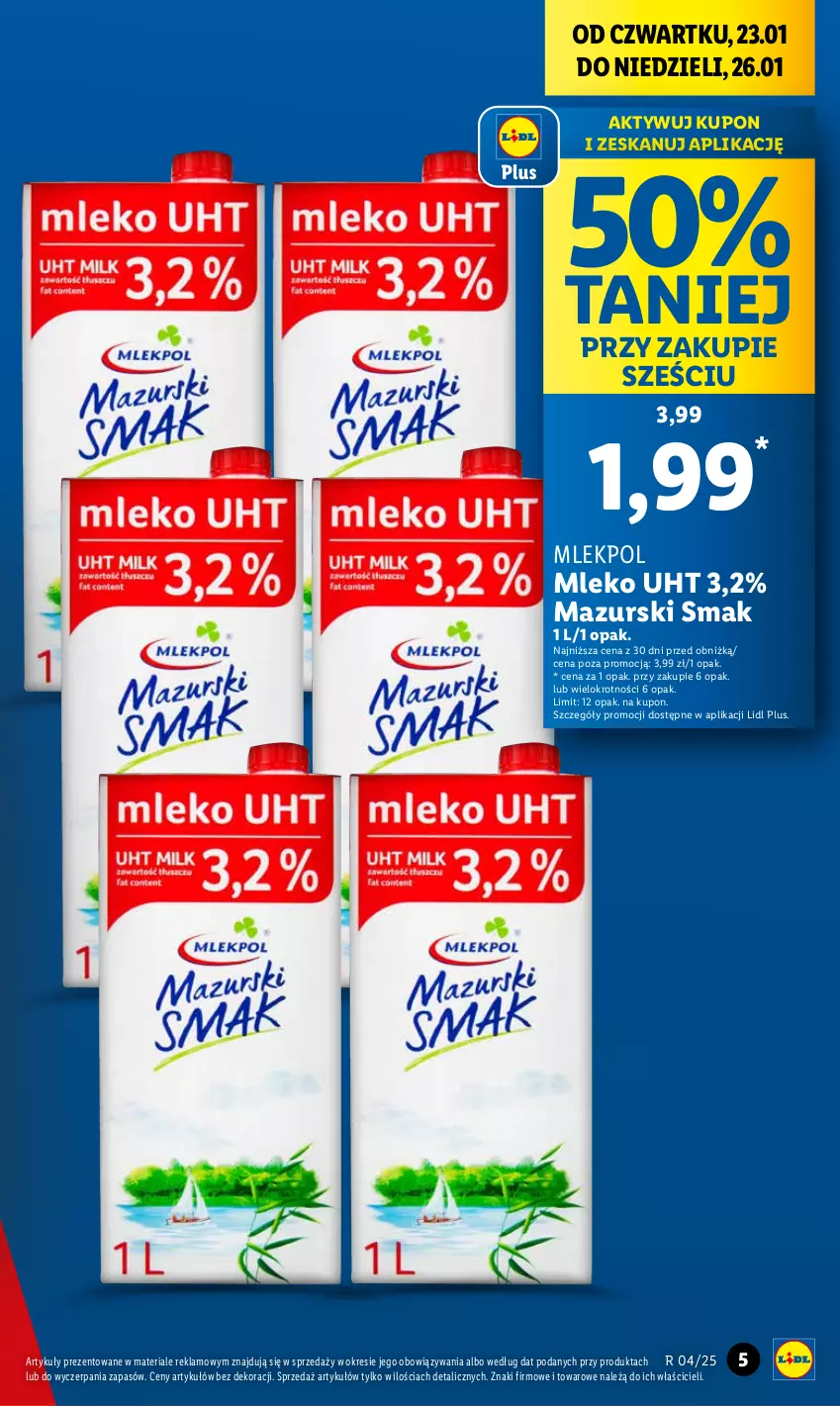 Gazetka promocyjna Lidl - GAZETKA - ważna 23.01 do 26.01.2025 - strona 5 - produkty: Mleko