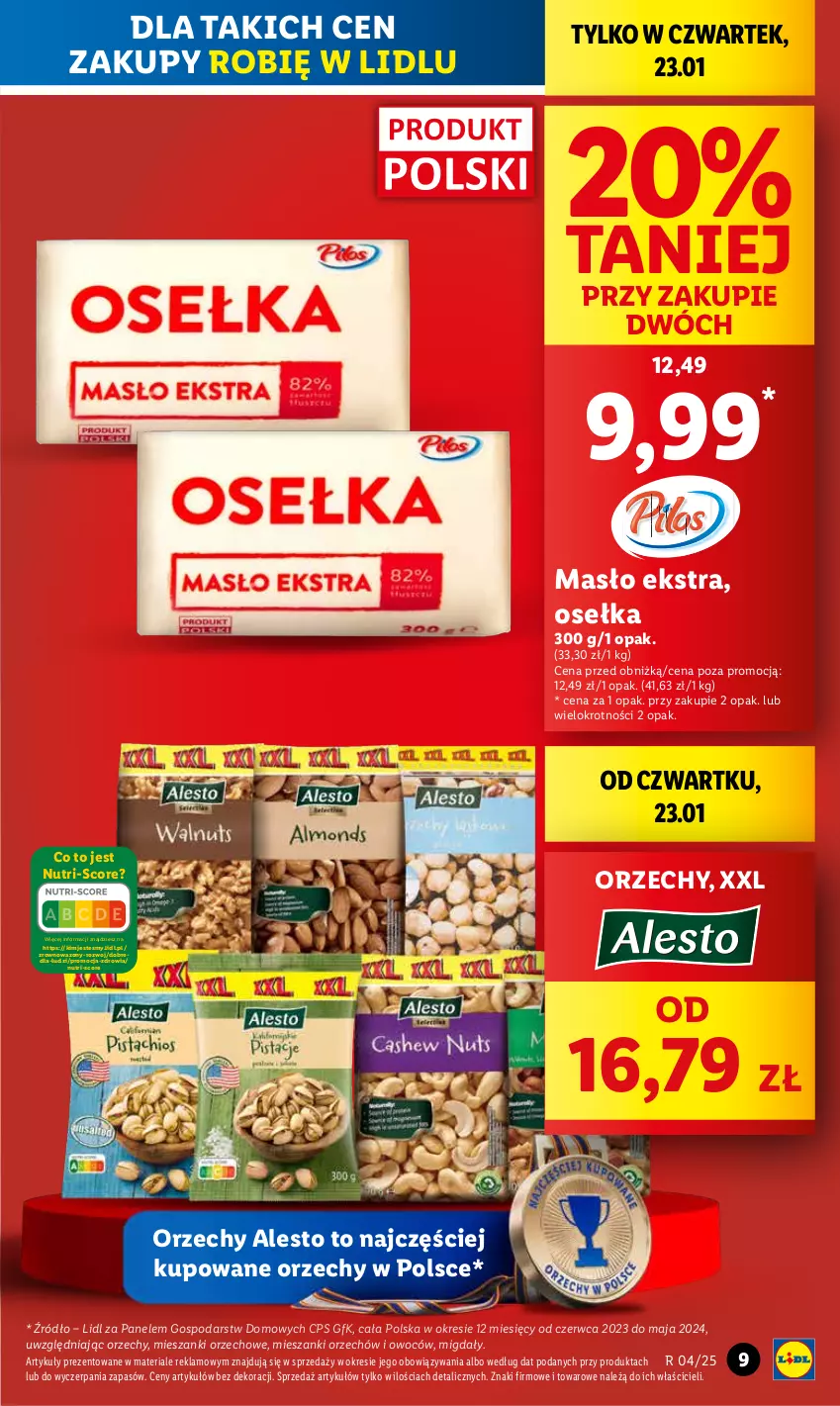 Gazetka promocyjna Lidl - GAZETKA - ważna 23.01 do 26.01.2025 - strona 9 - produkty: Masło, Migdały, Wazon