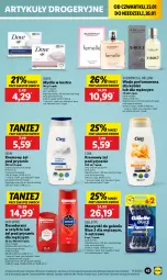 Gazetka promocyjna Lidl - GAZETKA - Gazetka - ważna od 26.01 do 26.01.2025 - strona 45 - produkty: Woda perfumowana, Bell, Old Spice, Dezodorant, Perfum, Dove, Gillette, Mydło, Woda