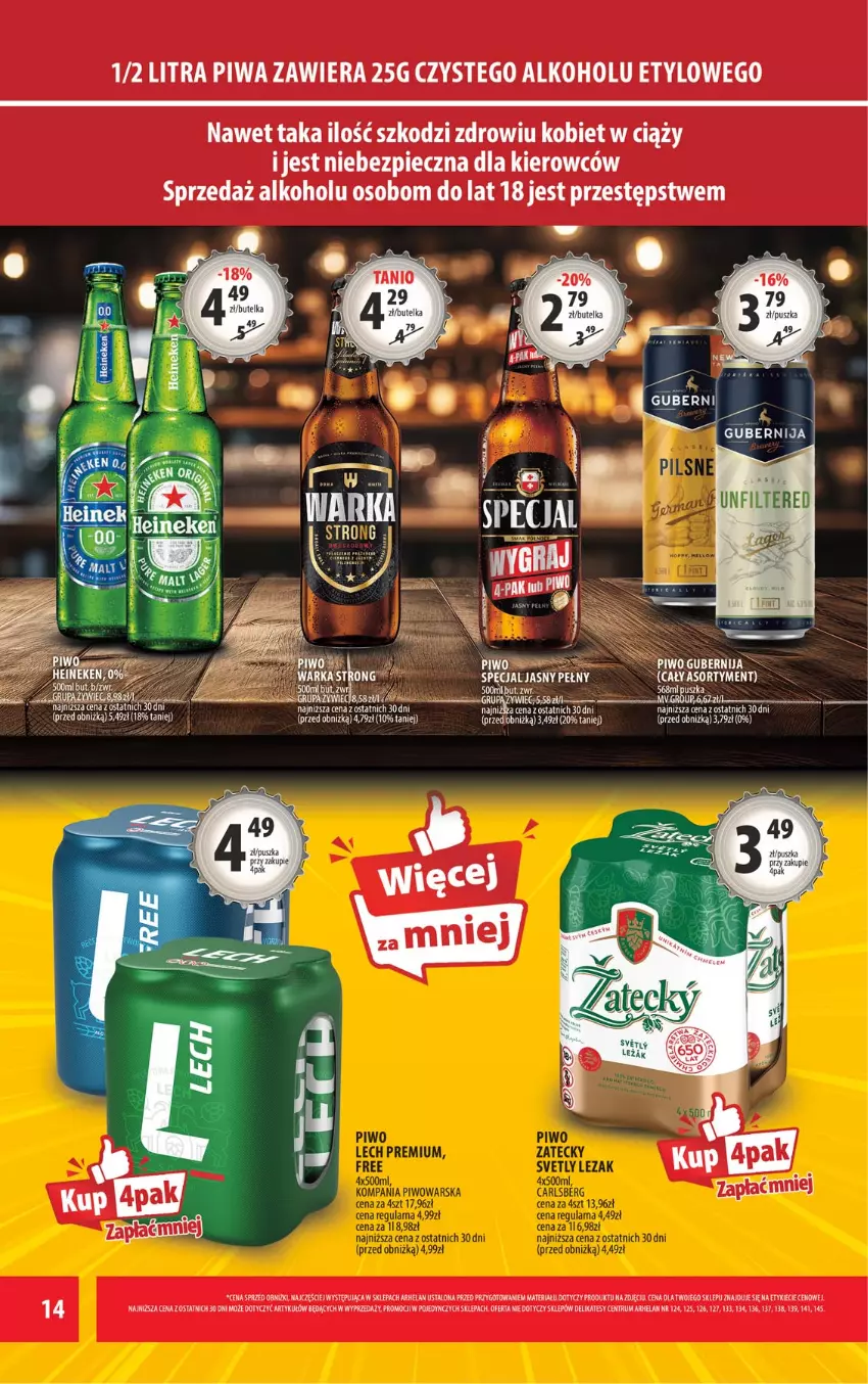 Gazetka promocyjna Arhelan - Gazetka - ważna 25.09 do 03.10.2026 - strona 14 - produkty: Heineken, Piec, Piwa, Piwo, Por, Rum, Warka