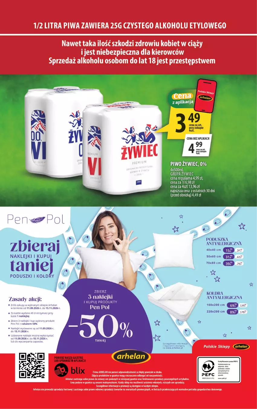 Gazetka promocyjna Arhelan - Gazetka - ważna 25.09 do 03.10.2026 - strona 20 - produkty: Fa, Klej, Kołdra, LG, Piwo, Poduszka