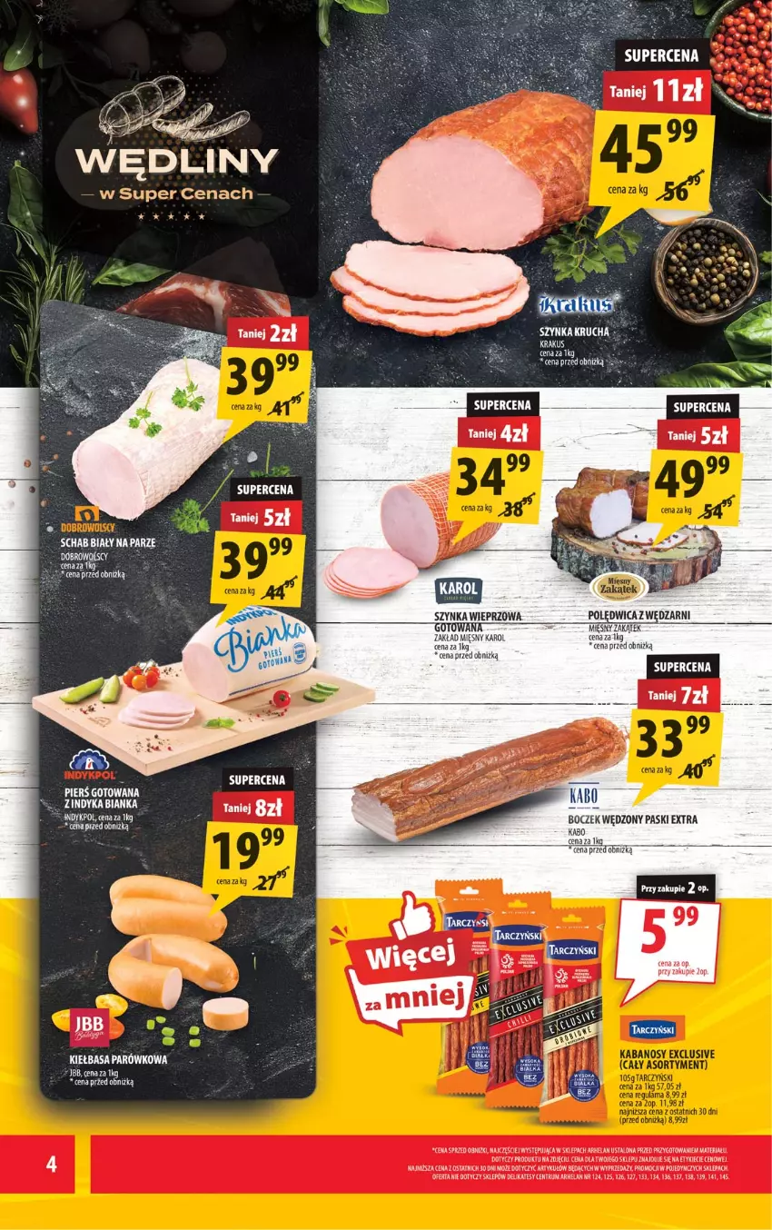 Gazetka promocyjna Arhelan - Gazetka - ważna 25.09 do 03.10.2026 - strona 4 - produkty: Boczek, Fa, JBL, Kiełbasa, Krakus, Rum, Szynka, Szynka wieprzowa