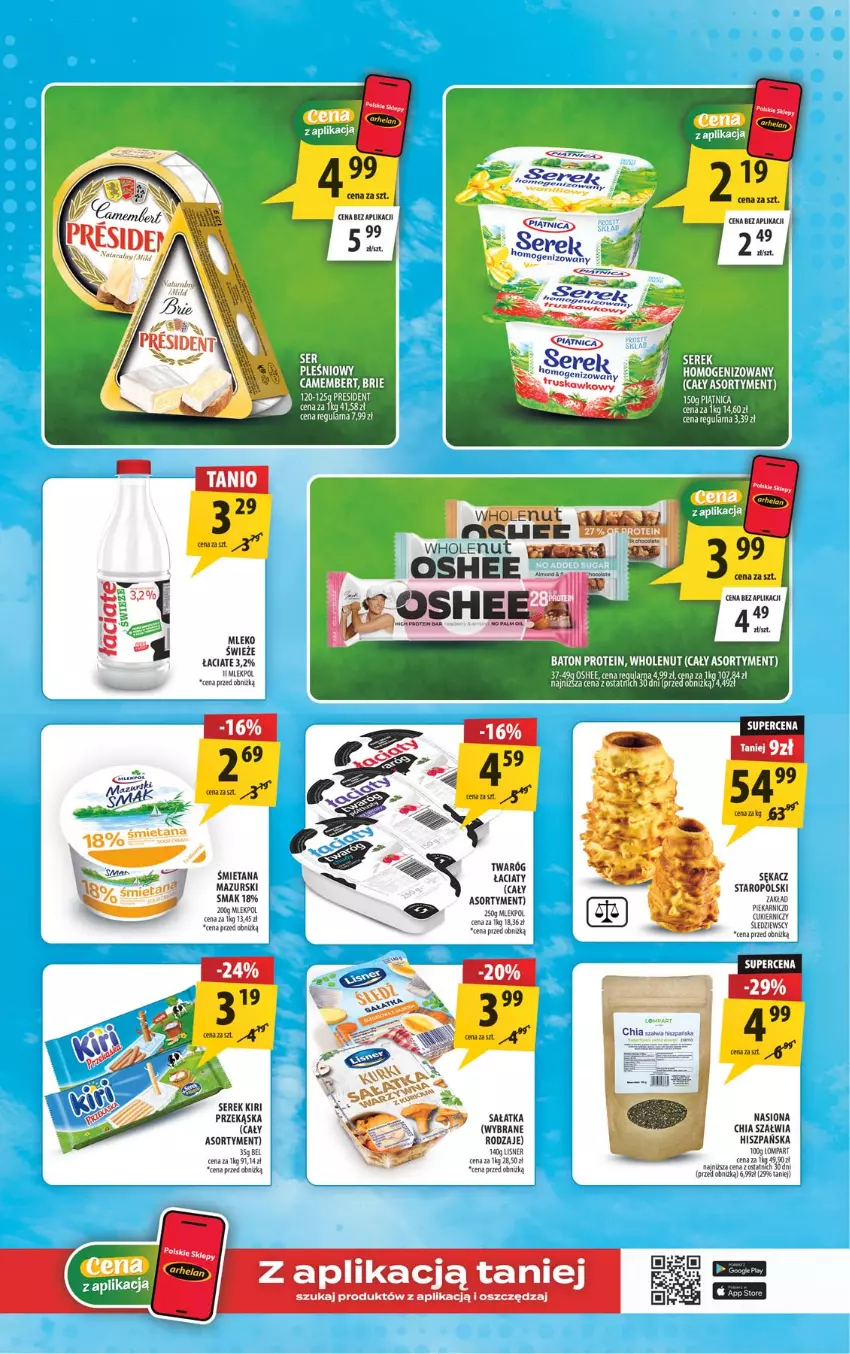 Gazetka promocyjna Arhelan - Gazetka - ważna 25.09 do 03.10.2026 - strona 7 - produkty: Baton, Chia, Cukier, Lisner, Mleko, Sałat, Sałatka, Ser, Serek, Twaróg