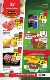 Gazetka promocyjna Arhelan - Gazetka - Gazetka - ważna od 03.10 do 03.10.2026 - strona 1 - produkty: Piwa, Piec, Warzywa, Pur, Pepsi, Schab wieprzowy, Napój, Pomidor malinowy