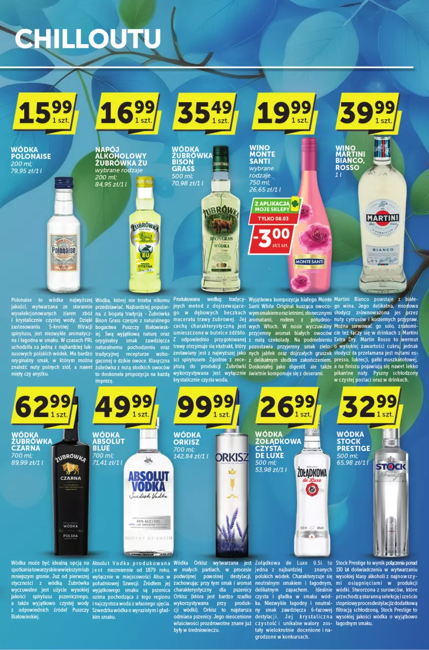 Gazetka promocyjna ABC - ważna 08.02 do 20.02.2024 - strona 3 - produkty: Absolut, Acer, Fa, Gin, Gra, Inka, Martini, Monte, Nuty, Owoce, Sok, Stock, Top, Wino, Woda, Wódka