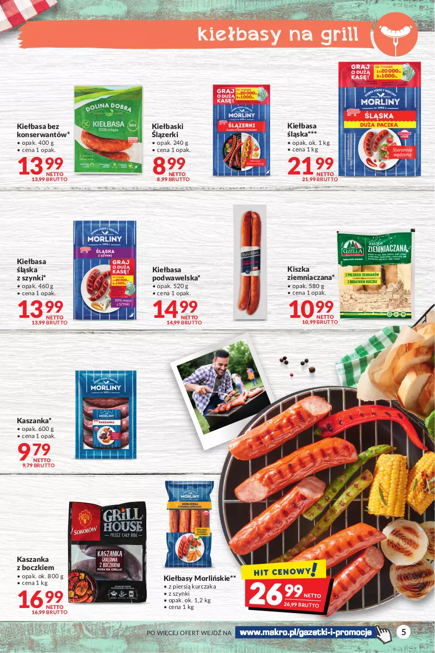 Gazetka promocyjna Makro - Sezon grillowy czas start! - ważna 18.04 do 30.04.2023 - strona 5 - produkty: Grill, Kasza, Kaszanka, Kiełbasa, Kiełbasa podwawelska, Kiełbasa śląska, Kurczak, Ser, Wawel