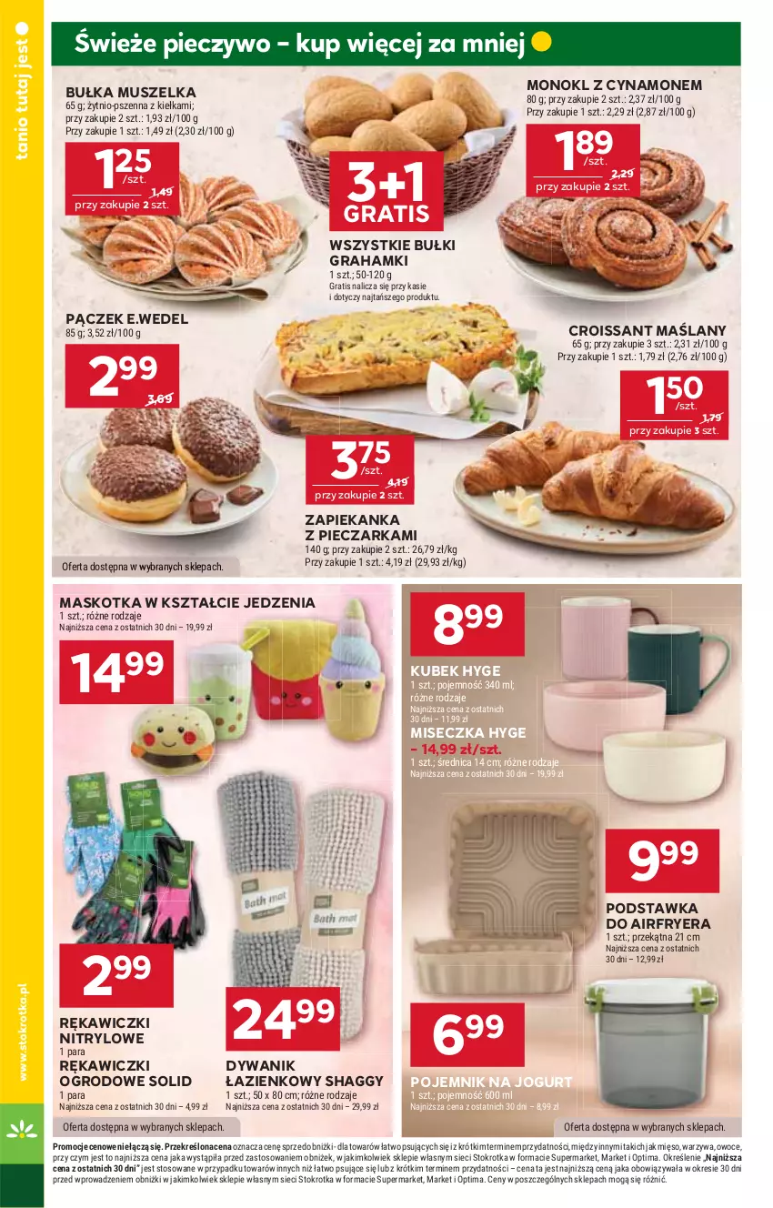 Gazetka promocyjna Stokrotka - Market - ważna 19.02 do 25.02.2026 - strona 18 - produkty: Bułka, Croissant, Dywan, Dywanik, Dywanik łazienkowy, Gra, Jogurt, Kubek, Mięso, Miseczka, Mus, Optima, Owoce, Pączek, Piec, Pieczarka, Pieczywo, Pojemnik, Warzywa, Zapiekanka
