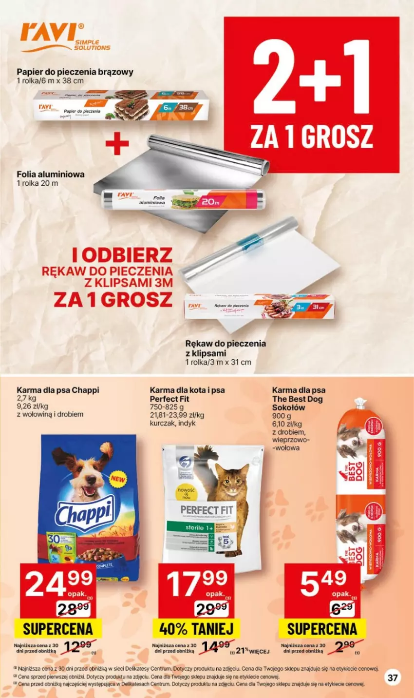 Gazetka promocyjna Delikatesy Centrum - Dyskontowe ceny w Delikatesach Centrum - ważna 09.11 do 15.11.2023 - strona 37 - produkty: Chappi, Fa, Folia aluminiowa, Kurczak, Papier, Papier do pieczenia, Piec, Rękaw do pieczenia, Rum, Sok, Sokołów