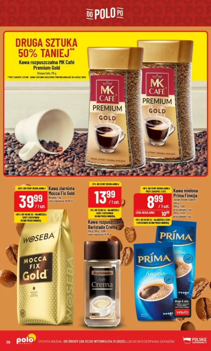 Gazetka promocyjna PoloMarket - ważna 08.11 do 14.11.2023 - strona 32 - produkty: Jacobs, Kawa, Kawa mielona, Kawa rozpuszczalna, Kawa ziarnista, Mocca Fix Gold, Por, Prima, Woseba