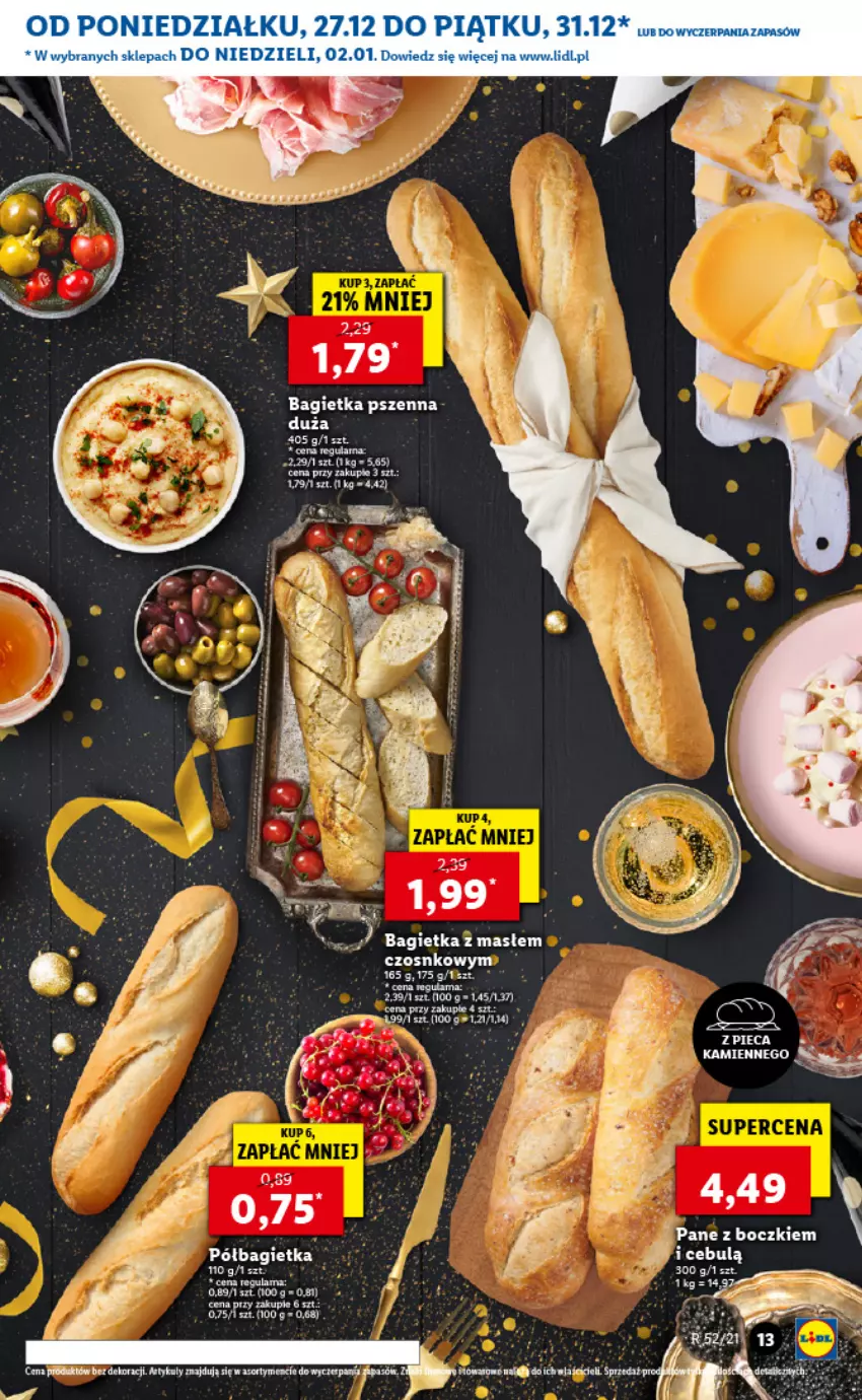 Gazetka promocyjna Lidl - GAZETKA - ważna 27.12.2021 do 02.01.2022 - strona 15 - produkty: Bagietka, Bagietka pszenna, Por