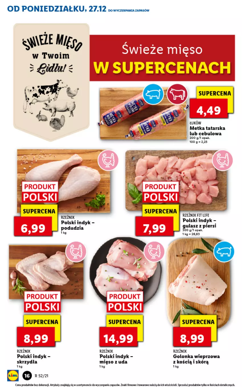 Gazetka promocyjna Lidl - GAZETKA - ważna 27.12.2021 do 02.01.2022 - strona 18 - produkty: Golonka wieprzowa, Metka tatarska, Mięso