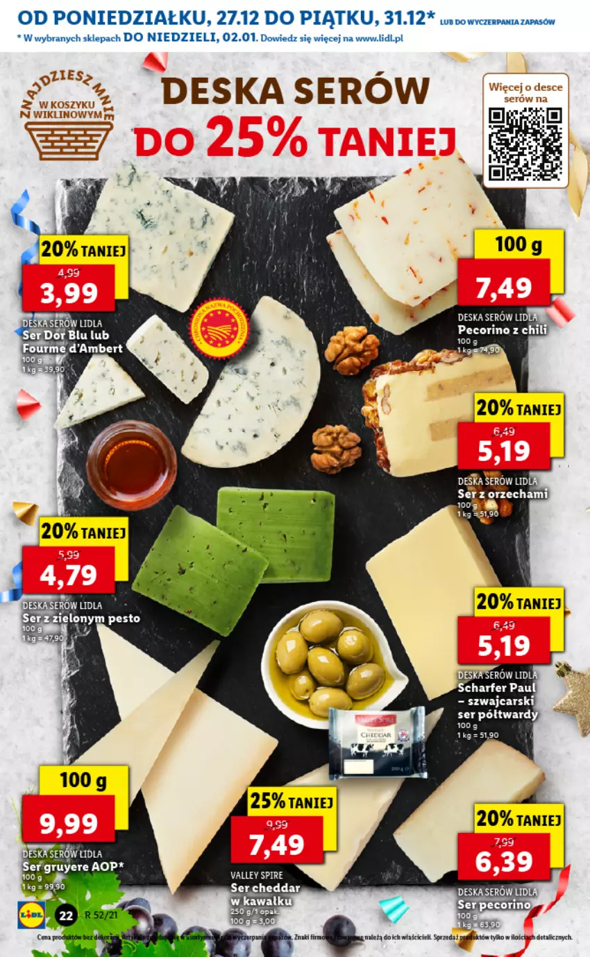 Gazetka promocyjna Lidl - GAZETKA - ważna 27.12.2021 do 02.01.2022 - strona 24 - produkty: Cars, Deska serów, Kawa, Kosz, Pecorino, Pesto, Ser