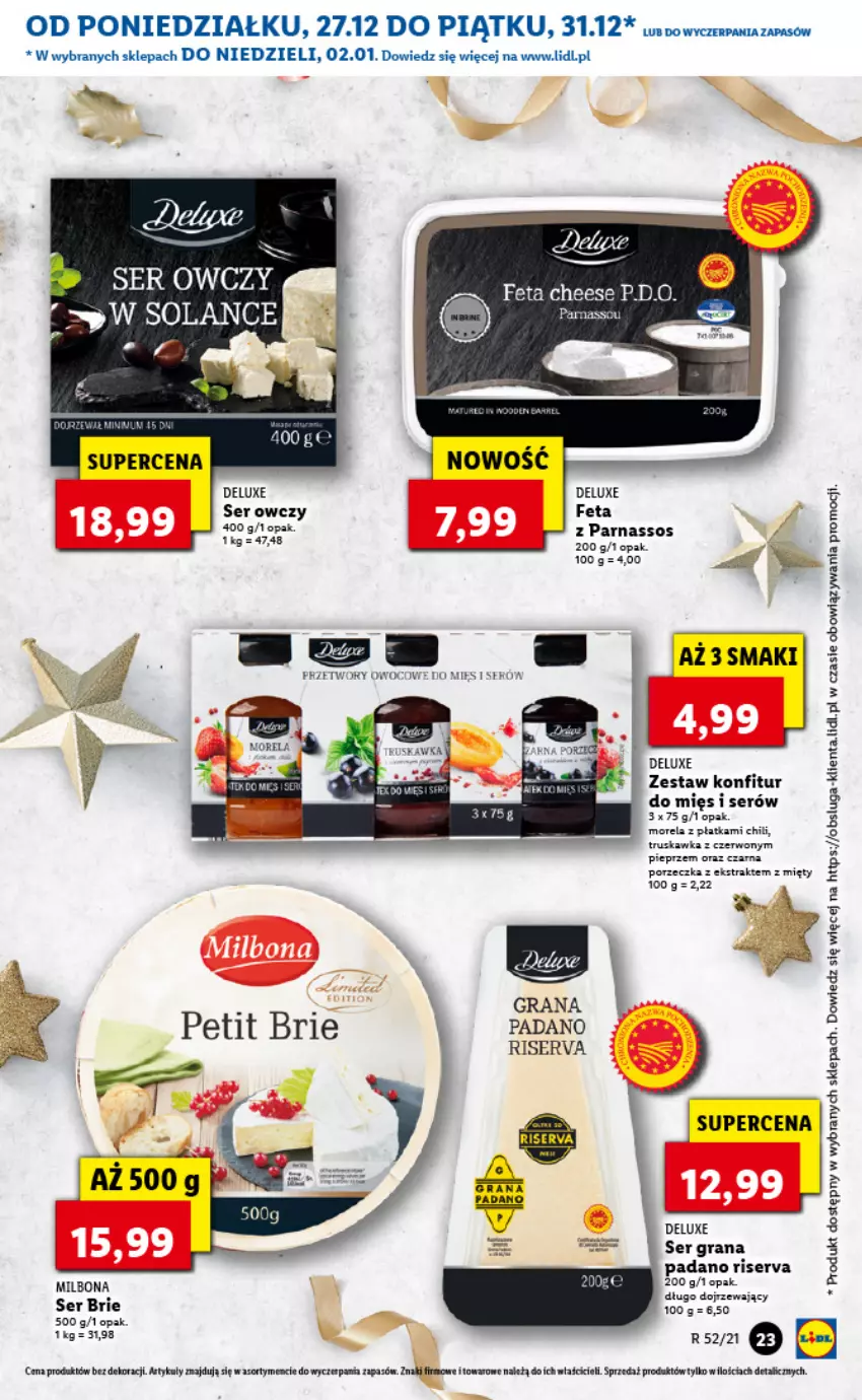 Gazetka promocyjna Lidl - GAZETKA - ważna 27.12.2021 do 02.01.2022 - strona 25 - produkty: Brie, Fa, Feta, Gra, Pieprz, Por, Ser, Ser owczy, Solan, Sos