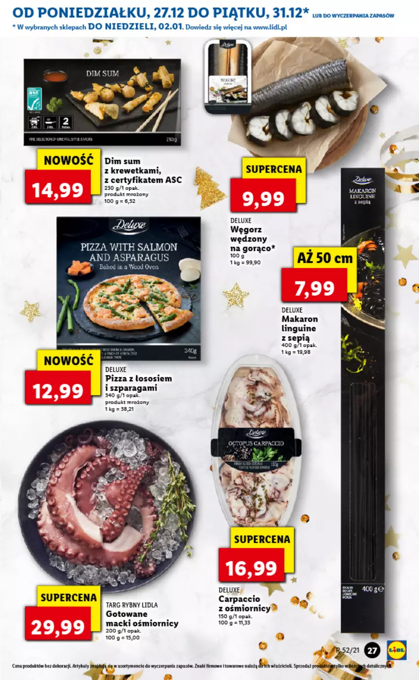 Gazetka promocyjna Lidl - GAZETKA - ważna 27.12.2021 do 02.01.2022 - strona 29 - produkty: Carpaccio, Makaron, Pizza, Sos