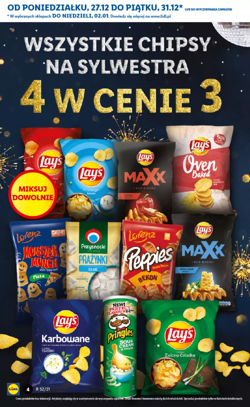 Gazetka promocyjna Lidl - GAZETKA - ważna 27.12.2021 do 02.01.2022 - strona 6 - produkty: Chipsy