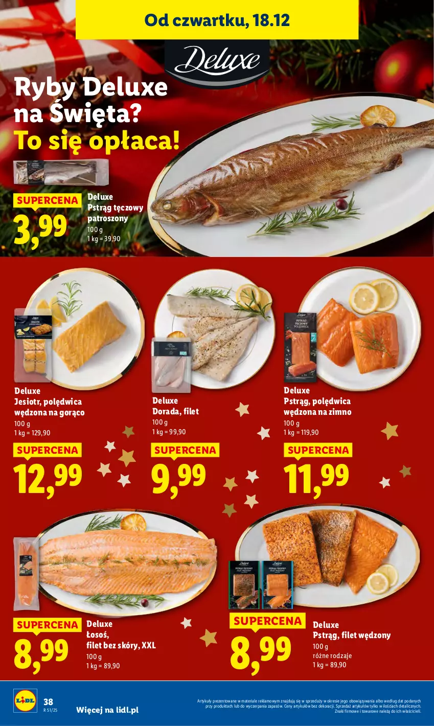 Gazetka promocyjna Lidl - GAZETKA - ważna 18.12 do 21.12.2025 - strona 40 - produkty: Polędwica, Pstrąg, Pstrąg tęczowy