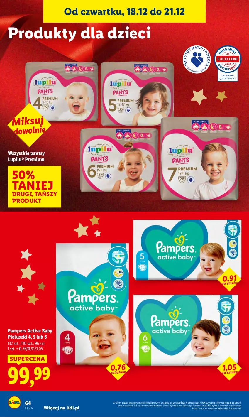 Gazetka promocyjna Lidl - GAZETKA - ważna 18.12 do 21.12.2025 - strona 66 - produkty: Dzieci, Pampers
