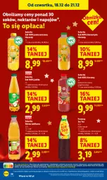 Gazetka promocyjna Lidl - GAZETKA - Gazetka - ważna od 21.12 do 21.12.2025 - strona 58 - produkty: Sok, Ice tea, Nektar, Grejpfrut