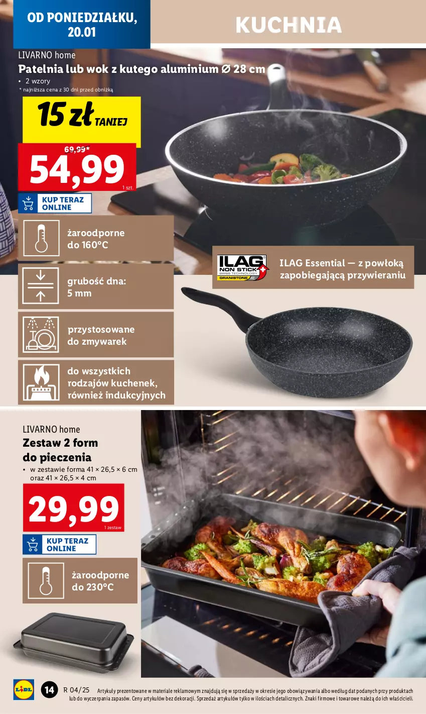 Gazetka promocyjna Lidl - GAZETKA - ważna 20.01 do 26.01.2025 - strona 14 - produkty: Ivar, Kuchnia, Patelnia, Piec, Por