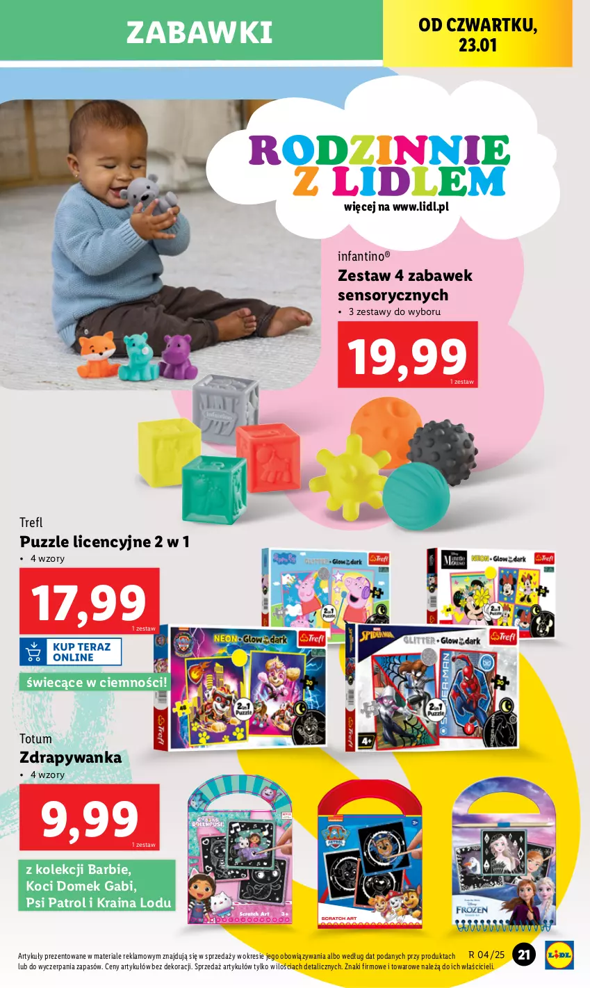 Gazetka promocyjna Lidl - GAZETKA - ważna 20.01 do 26.01.2025 - strona 21 - produkty: Barbie, Fa, Koc, Psi Patrol, Puzzle