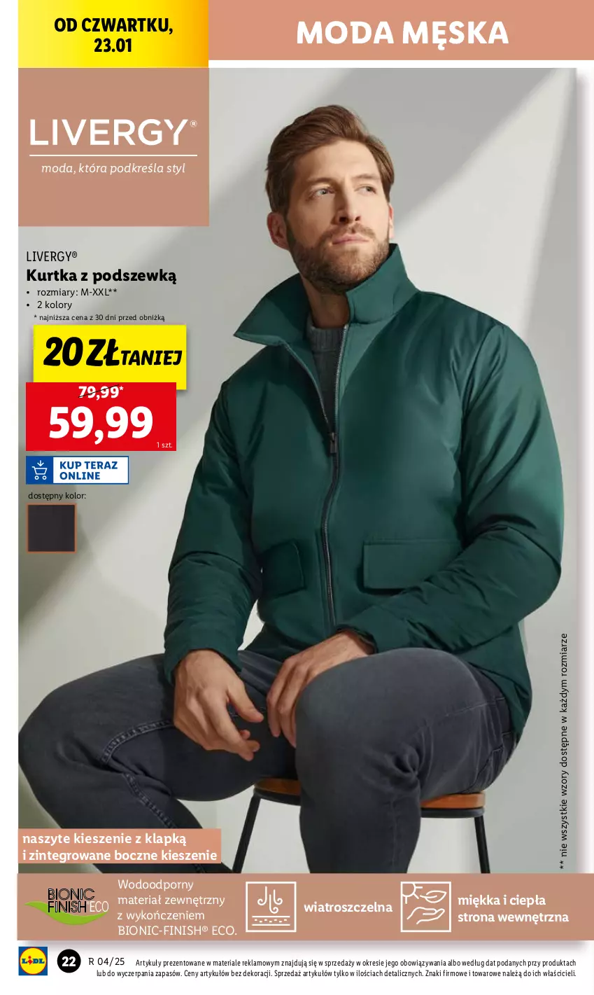 Gazetka promocyjna Lidl - GAZETKA - ważna 20.01 do 26.01.2025 - strona 24 - produkty: Finish, Kurtka, Moda, Por