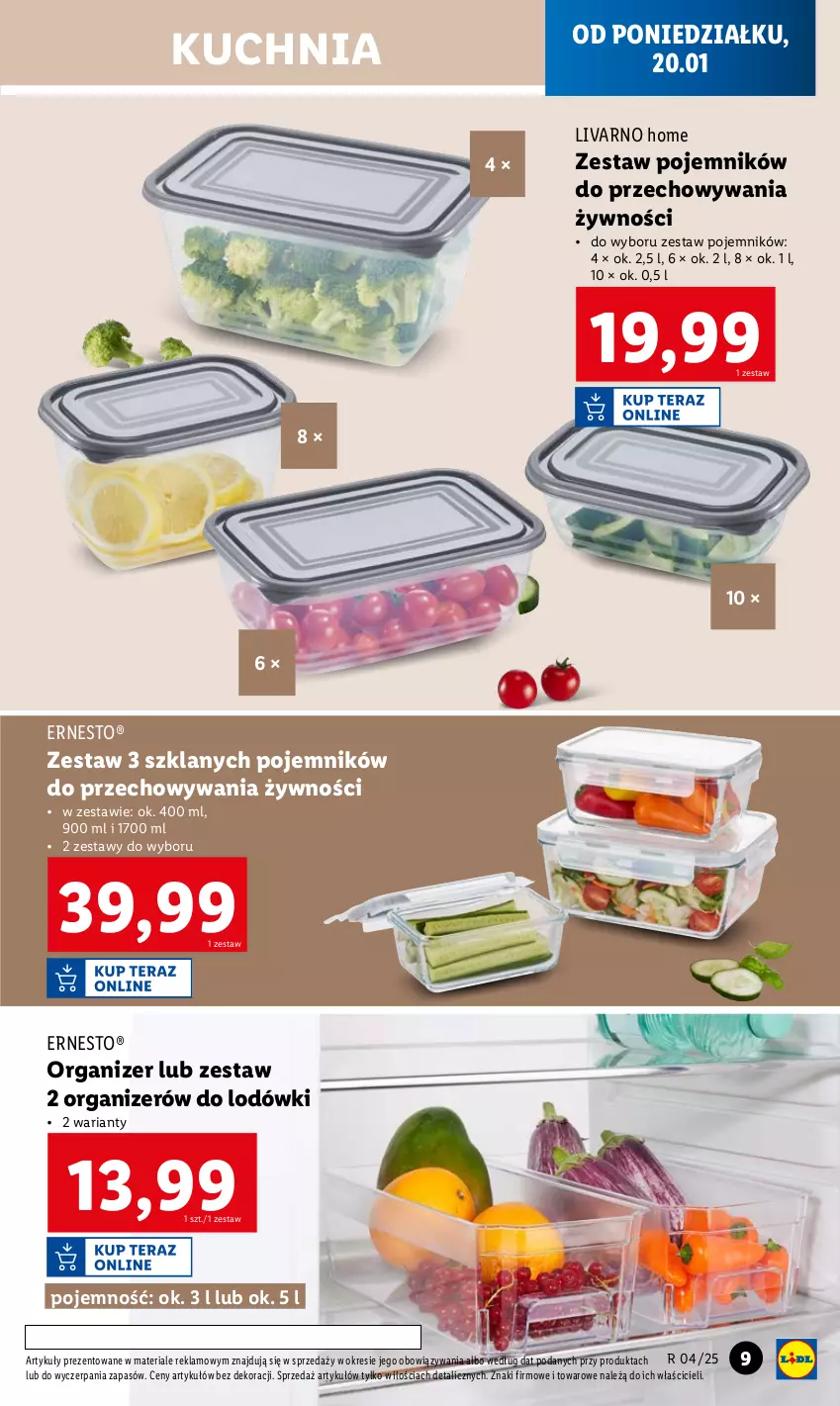 Gazetka promocyjna Lidl - GAZETKA - ważna 20.01 do 26.01.2025 - strona 9 - produkty: Ivar, Kuchnia, Organizer, Pojemnik