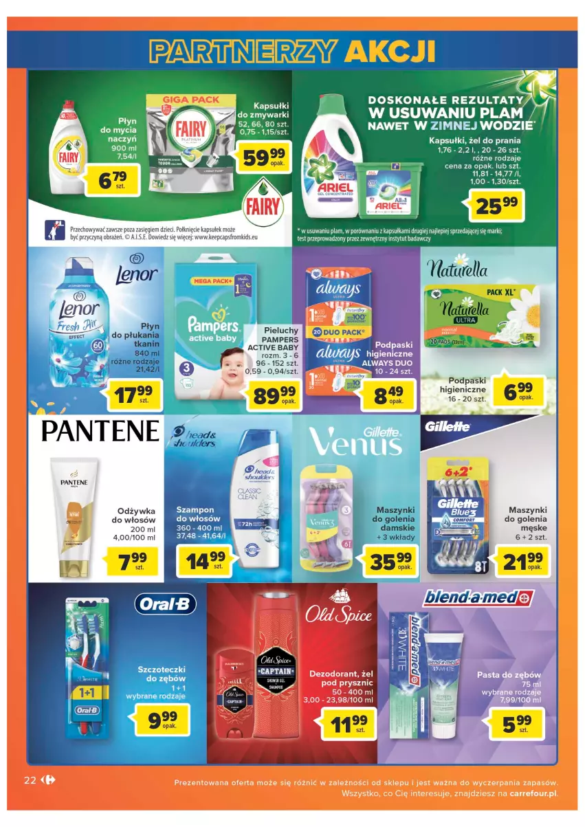 Gazetka promocyjna Carrefour - Gazetka Market - ważna 04.05 do 28.05.2022 - strona 22 - produkty: Dezodorant, Do mycia naczyń, Dzieci, Odżywka, Pampers, Pantene, Pieluchy, Płyn do mycia, Płyn do mycia naczyń, Podpaski, Por, Zmywarki