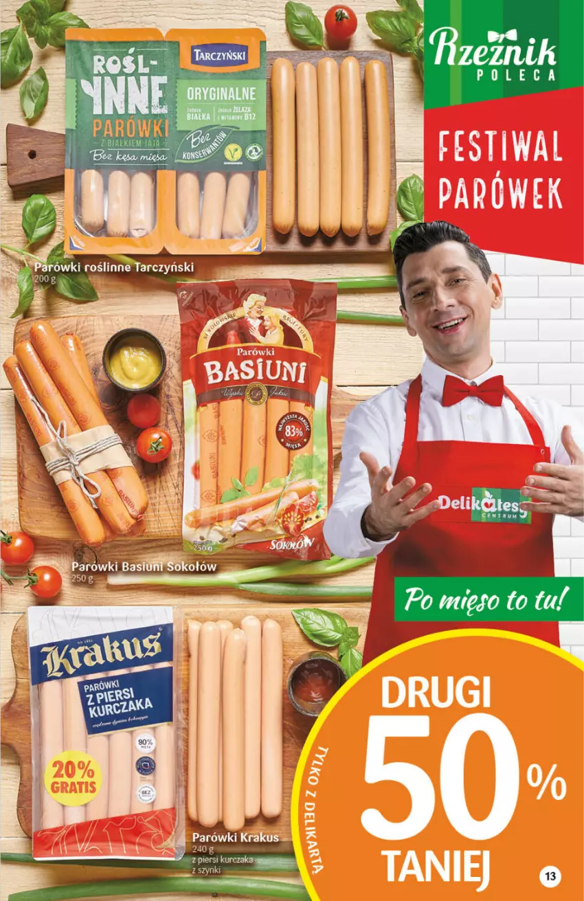 Gazetka promocyjna Delikatesy Centrum - Gazetka DC42 n. fresh - ważna 21.10 do 27.10.2021 - strona 13 - produkty: Kurczak, Parówki