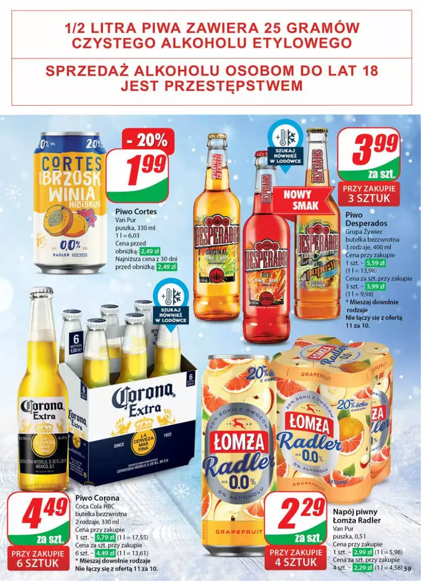 Gazetka promocyjna Dino - Gazetka 50 / 2024 - ważna 11.12 do 17.12.2024 - strona 59 - produkty: Gra, Napój, Piwa, Piwo, Pur, Radler