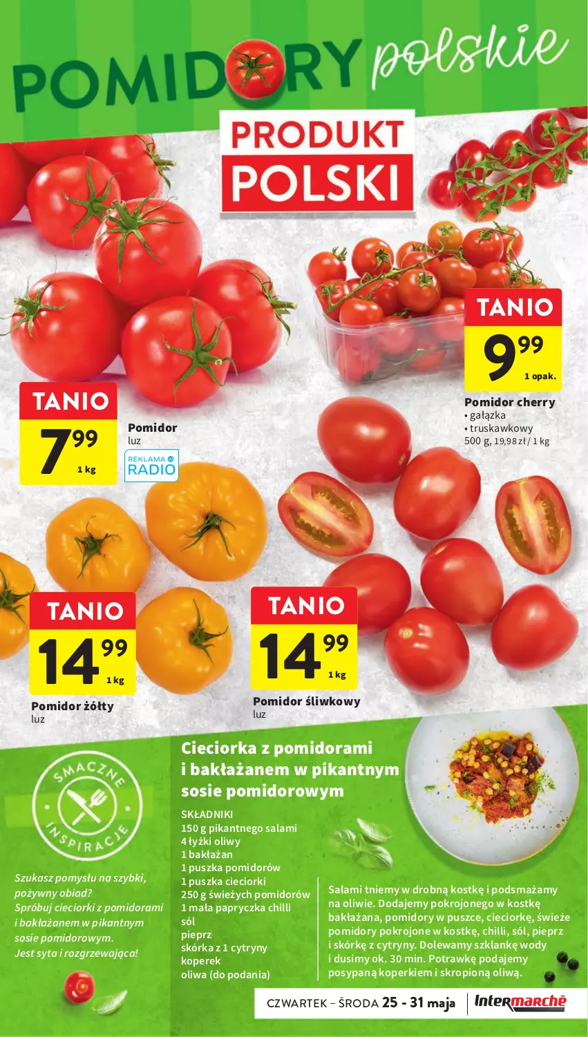 Gazetka promocyjna Intermarche - Gazetka Intermarche - ważna 25.05 do 31.05.2023 - strona 15 - produkty: Cieciorka, Cytryny, Orka, Pieprz, Pomidory, Salami, Sól, Sos