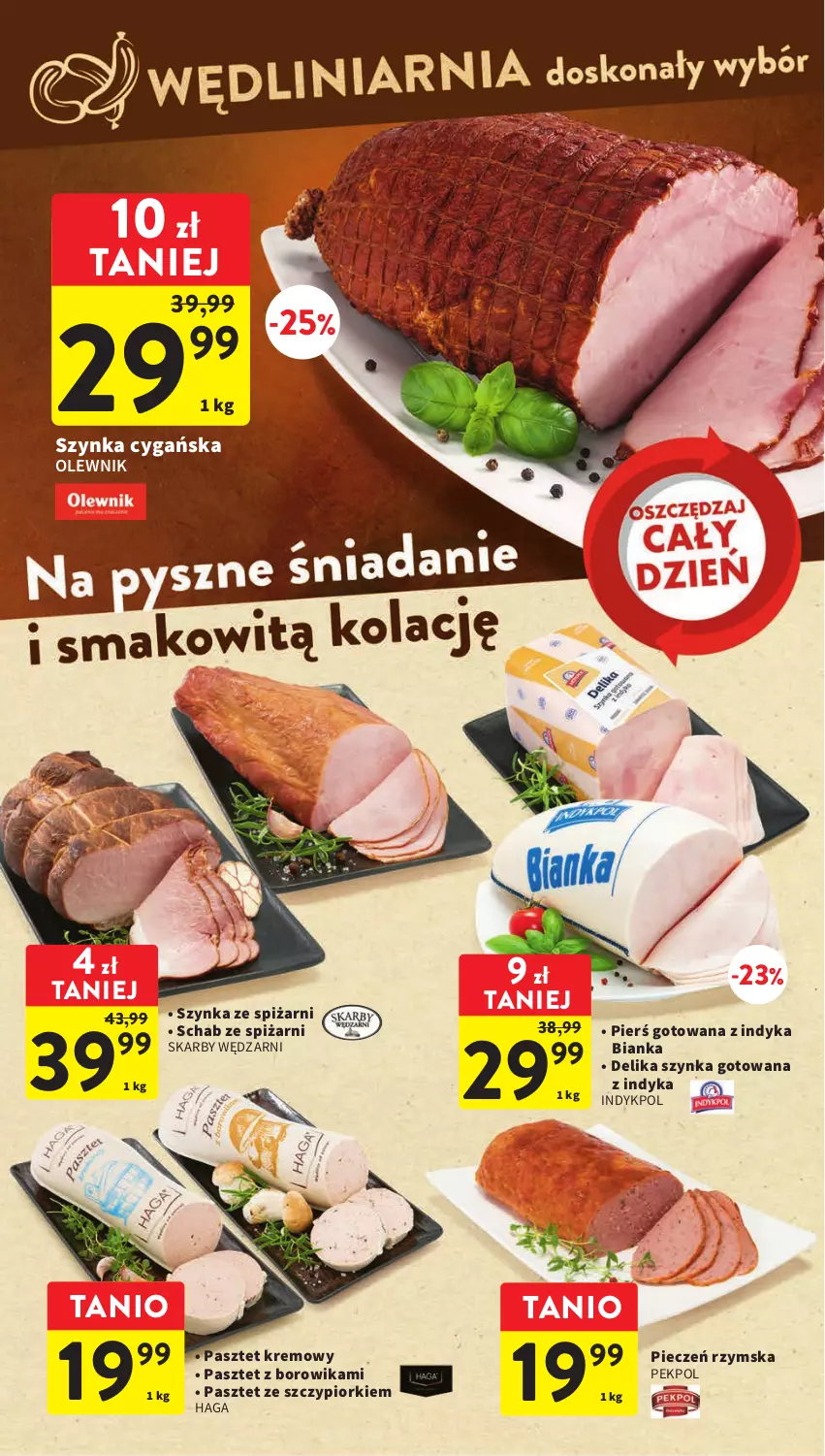 Gazetka promocyjna Intermarche - Gazetka Intermarche - ważna 25.05 do 31.05.2023 - strona 22 - produkty: Bianka, Olewnik, Pasztet, Pekpol, Piec, Pieczeń rzymska, Szynka, Szynka cygańska