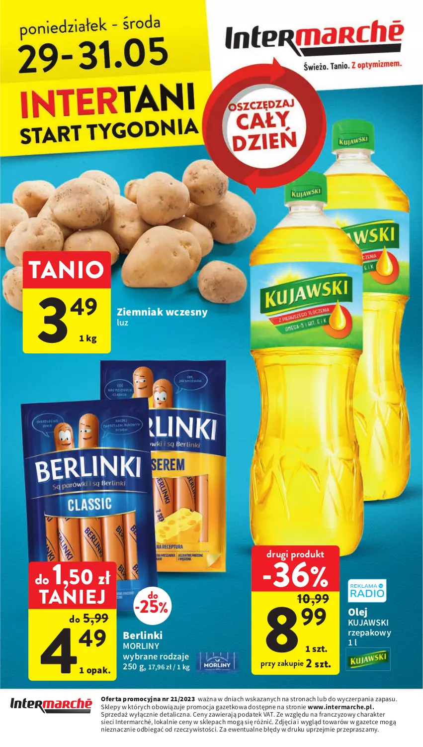 Gazetka promocyjna Intermarche - Gazetka Intermarche - ważna 25.05 do 31.05.2023 - strona 40 - produkty: Berlinki, Kujawski, Morliny, Olej