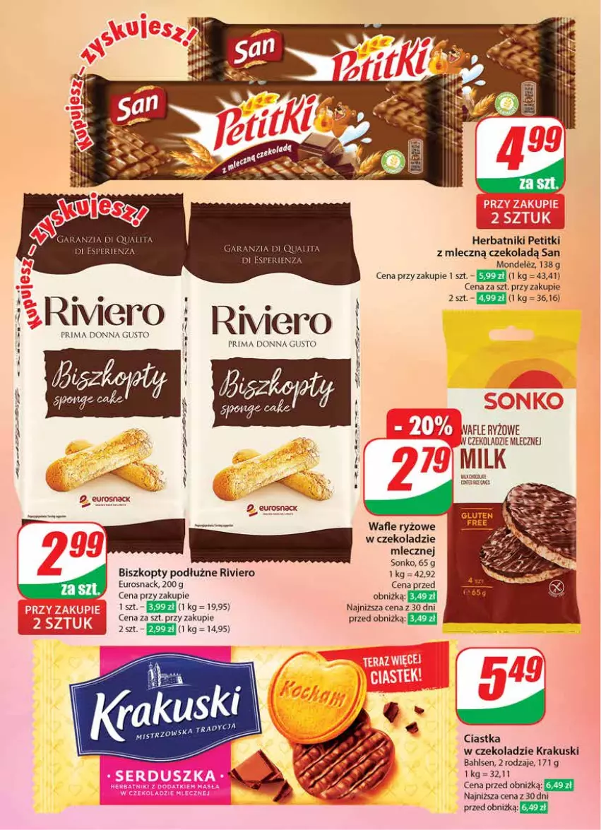 Gazetka promocyjna Dino - Gazetka 38 / 2024 - ważna 18.09 do 24.09.2024 - strona 14 - produkty: Biszkopty, Ciastka, Fa, Herbatniki, Krakus, Krakuski, Prima, Ryż, Sonko, Wafle