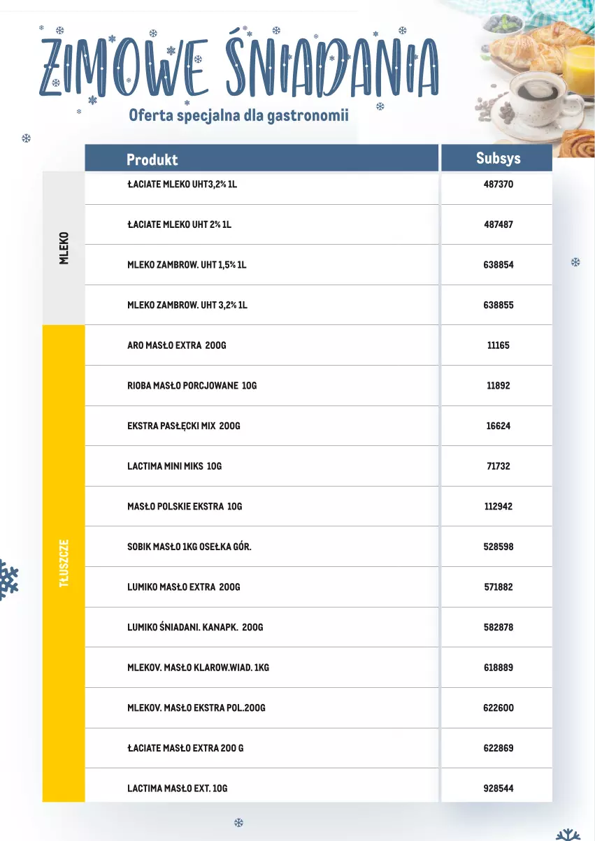 Gazetka promocyjna Makro - Zimowe śniadania - oferta specjalna dla Gastronomii - ważna 17.01 do 28.02.2022 - strona 6 - produkty: Masło, Mleko, Por, Rioba