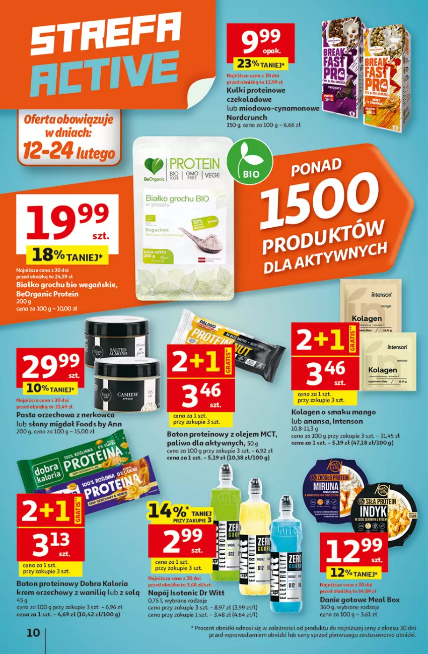 Gazetka promocyjna Auchan - Gazetka 30 Lat Hipermarket Auchan - ważna 19.02 do 25.02.2026 - strona 10 - produkty: Baton, Danie gotowe, Fa, Kolagen, Krem orzechowy, Mango, Napój, Olej, Ser