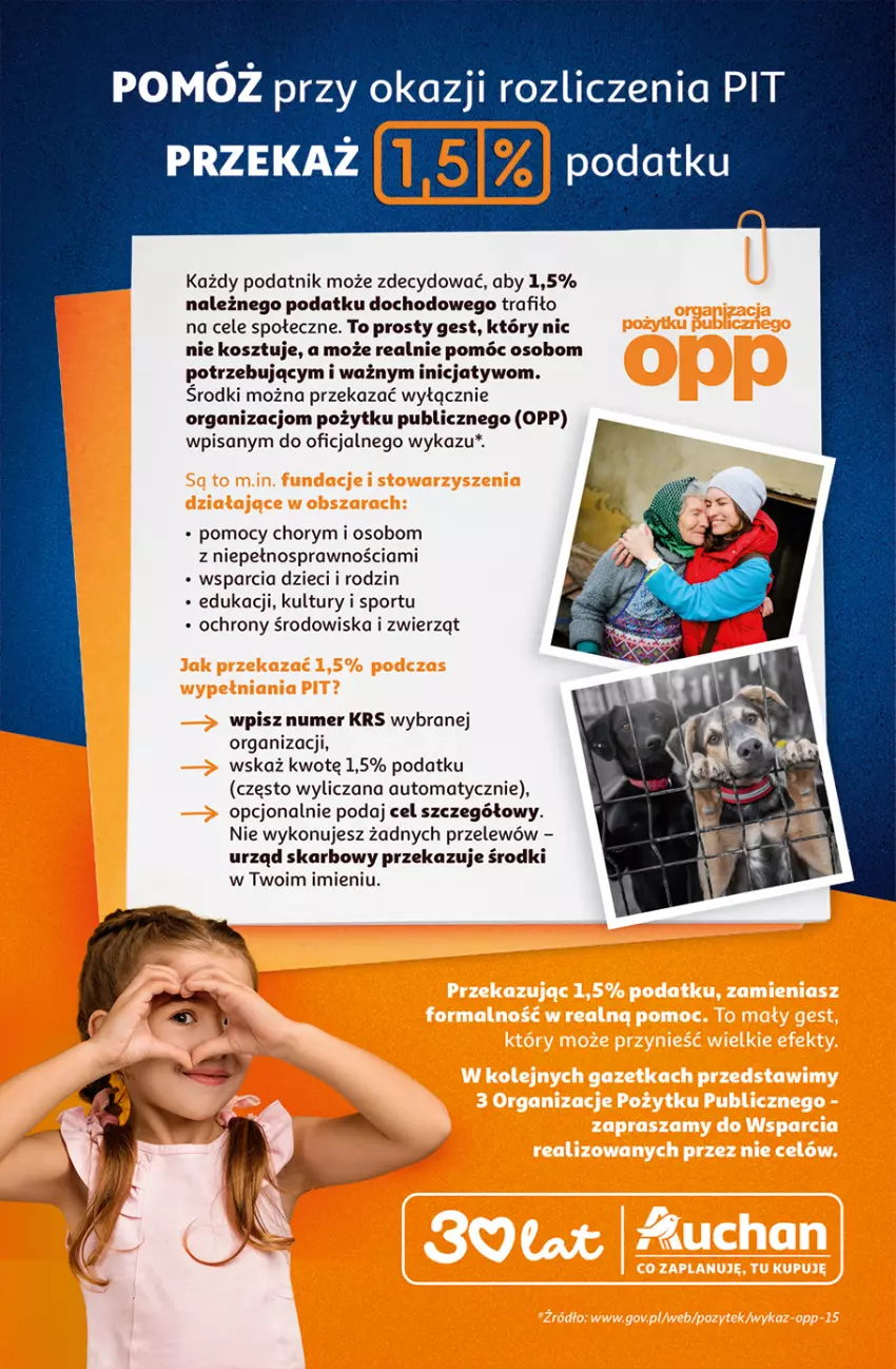 Gazetka promocyjna Auchan - Gazetka 30 Lat Hipermarket Auchan - ważna 19.02 do 25.02.2026 - strona 44 - produkty: Dzieci, Kosz, Por, Sport