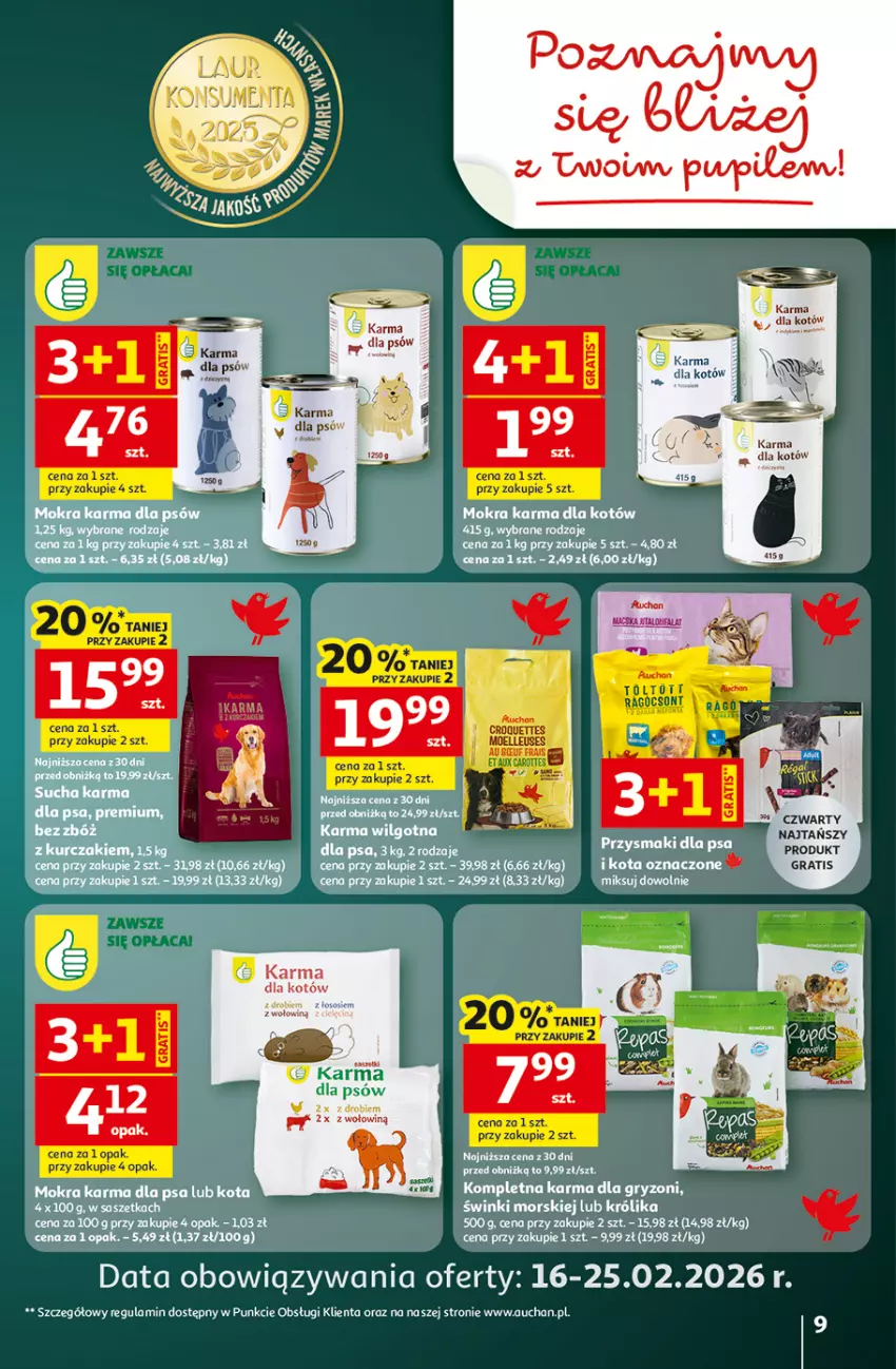 Gazetka promocyjna Auchan - Gazetka 30 Lat Hipermarket Auchan - ważna 19.02 do 25.02.2026 - strona 9 - produkty: Gra, Gry, Karma dla gryzoni, Królik, Mokra karma