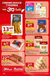 Gazetka promocyjna Auchan - Gazetka 30 Lat Hipermarket Auchan - Gazetka - ważna od 25.02 do 25.02.2026 - strona 20 - produkty: Pierogi, Krakus, Sok, Ser, Salami, Sokołów, Serdelki, Szynka, Morliny, Boczek, Frankfurterki
