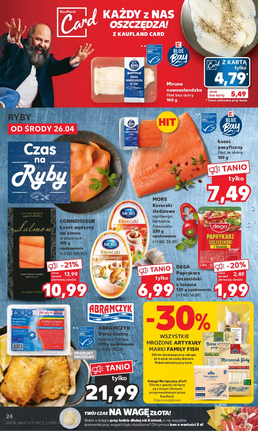 Gazetka promocyjna Kaufland - Gazetka tygodnia - ważna 26.04 do 02.05.2023 - strona 24 - produkty: Dega, Dorsz, Fa, Koreczki śledziowe, Miruna, Olej, Papryka, Paprykarz, Paprykarz szczeciński, Sos, Waga