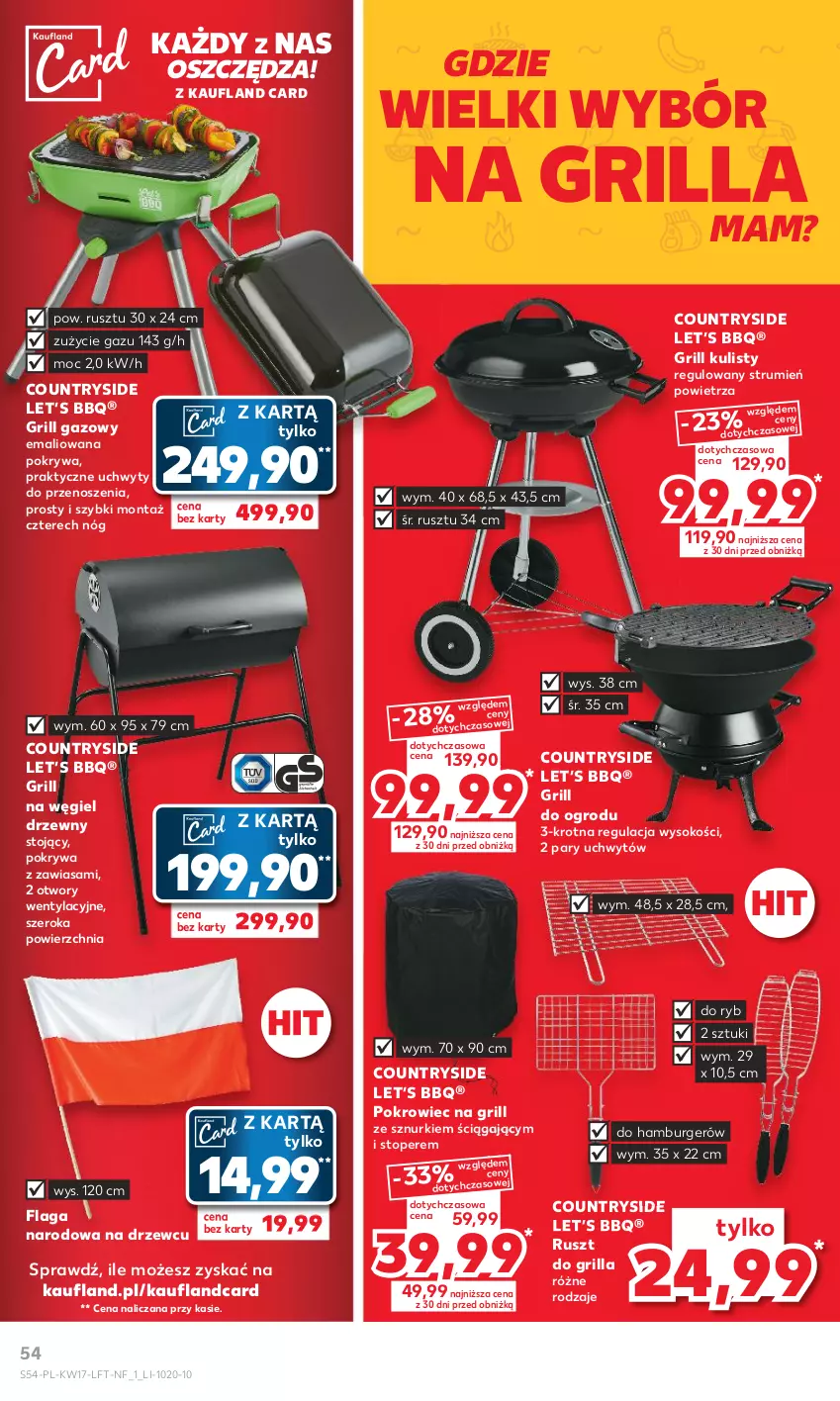 Gazetka promocyjna Kaufland - Gazetka tygodnia - ważna 26.04 do 02.05.2023 - strona 54 - produkty: Burger, Grill, Grill gazowy, Hamburger, Pokrowiec, Pokrywa, Rum, Sok, Top, Uchwyty, Węgiel drzewny