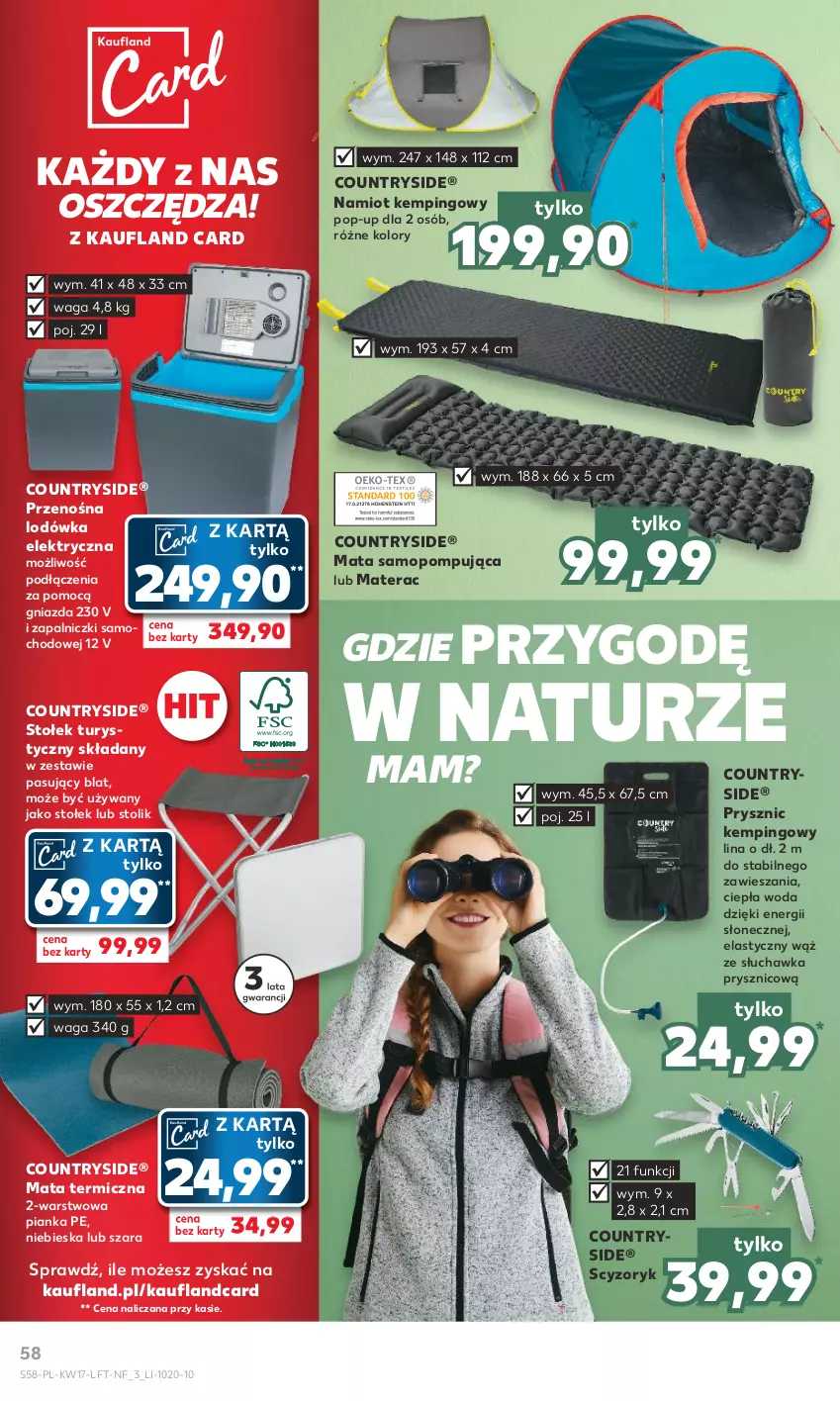 Gazetka promocyjna Kaufland - Gazetka tygodnia - ważna 26.04 do 02.05.2023 - strona 58 - produkty: Lodówka, Materac, Mop, Namiot, Stołek, Stolik, Tera, Waga, Woda