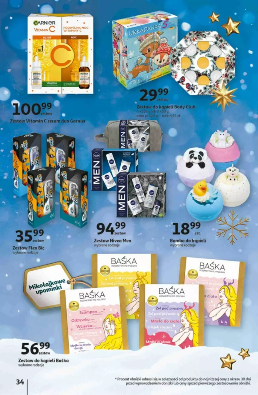 Gazetka promocyjna Auchan - ważna 16.11 do 22.11.2023 - strona 28 - produkty: BIC, Garnier, Nivea, Nivea Men, Por