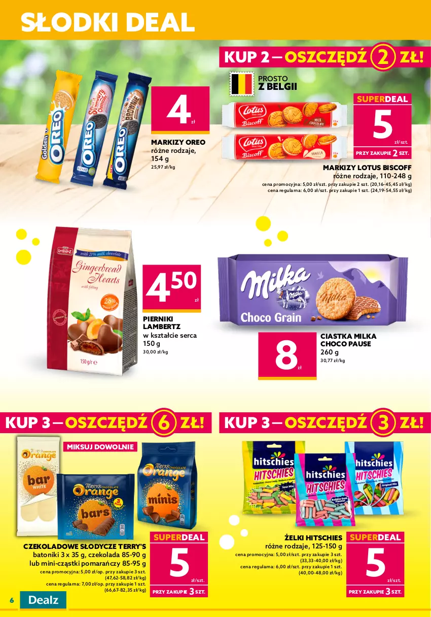 Gazetka promocyjna Dealz - NOWA GAZETKADeaLOVE okazje 💕 - ważna 08.02 do 21.02.2023 - strona 6 - produkty: Baton, Ciastka, Czekolada, Fa, Herbata, Iams, Jacobs, Kawa, Kawa mielona, Koc, Kubek, LG, Milka, Oreo, Piernik, Por, Ser, Teekanne, Tonik