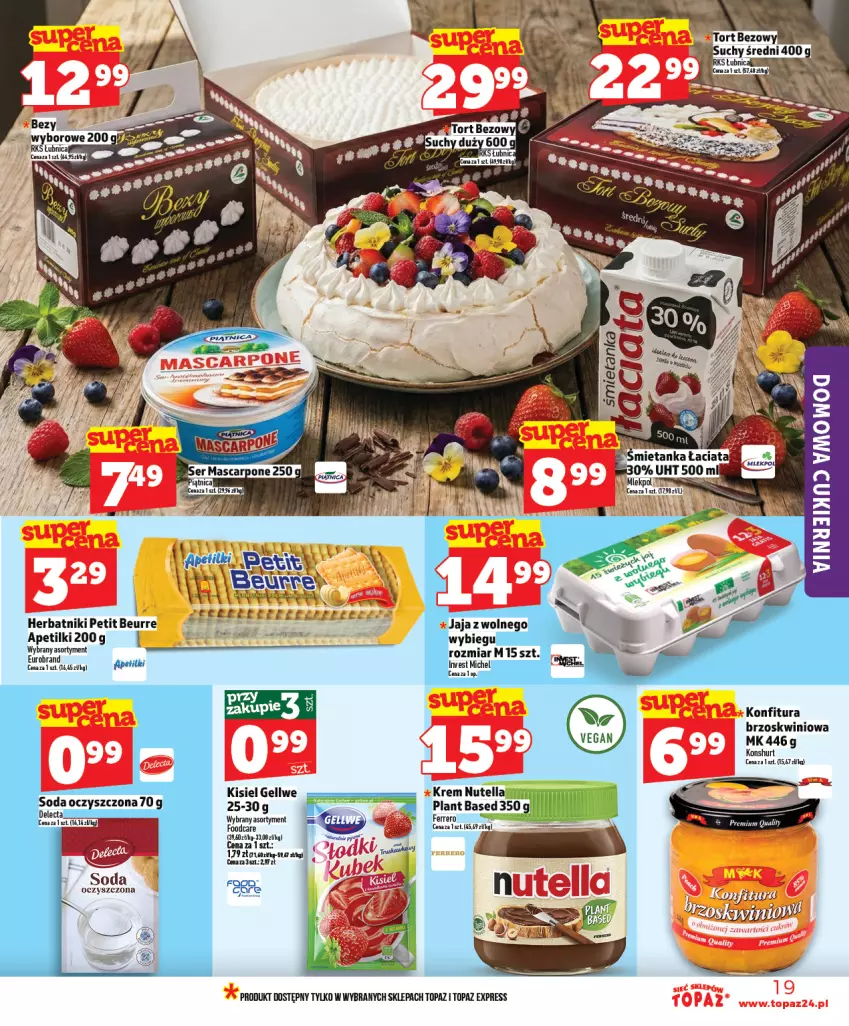 Gazetka promocyjna Topaz - Gazetka - ważna 05.03 do 11.03.2026 - strona 19 - produkty: Herbatniki, Herbatniki Petit Beurre, Kisiel, Konfitura, Soda oczyszczona, Top