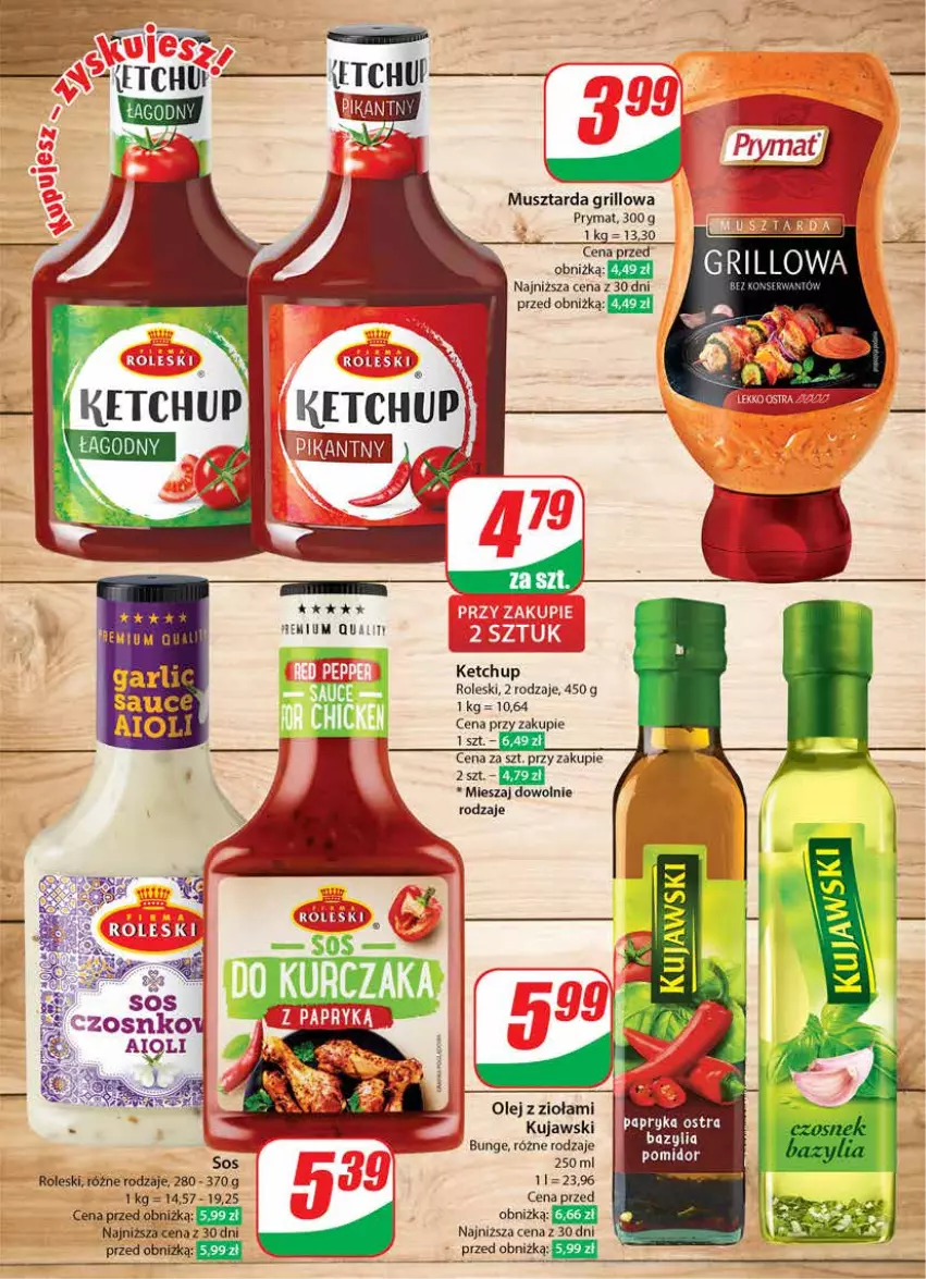 Gazetka promocyjna Dino - Gazetka 15 / 2024 - ważna 10.04 do 16.04.2024 - strona 17 - produkty: Bazyl, Bazylia, Grill, Ketchup, Kujawski, Mus, Musztarda, Olej, Papryka, Prymat, Sos